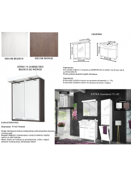 Atina 75 ormarić GORNJI DEO